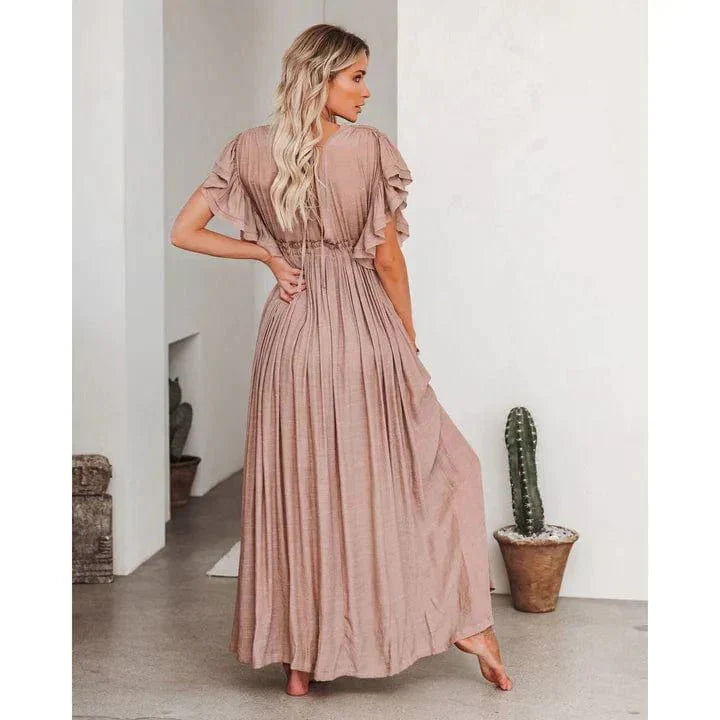 Stella™ |Maxi Taupe Ibiza Dress