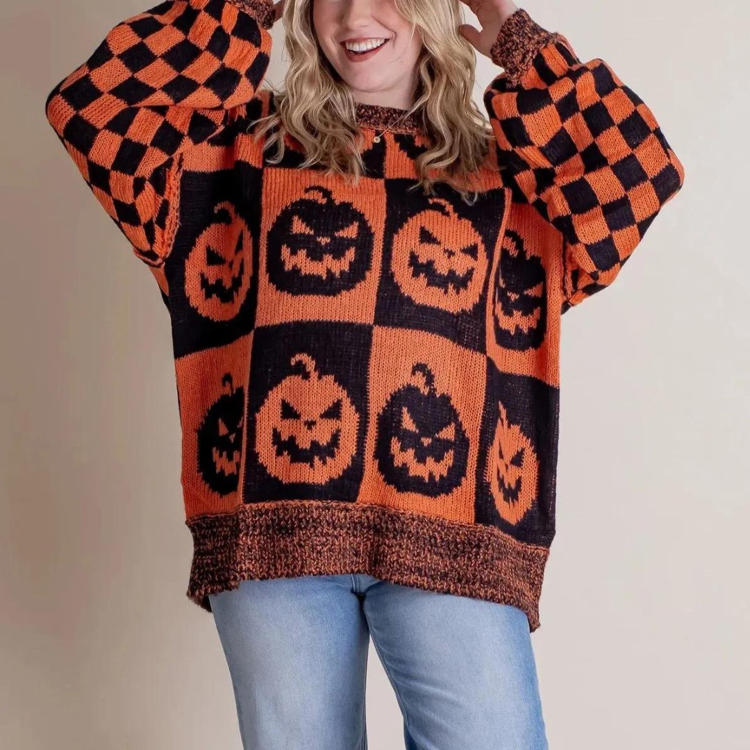 Stella™ | Comfy Sweater Met Halloween Print
