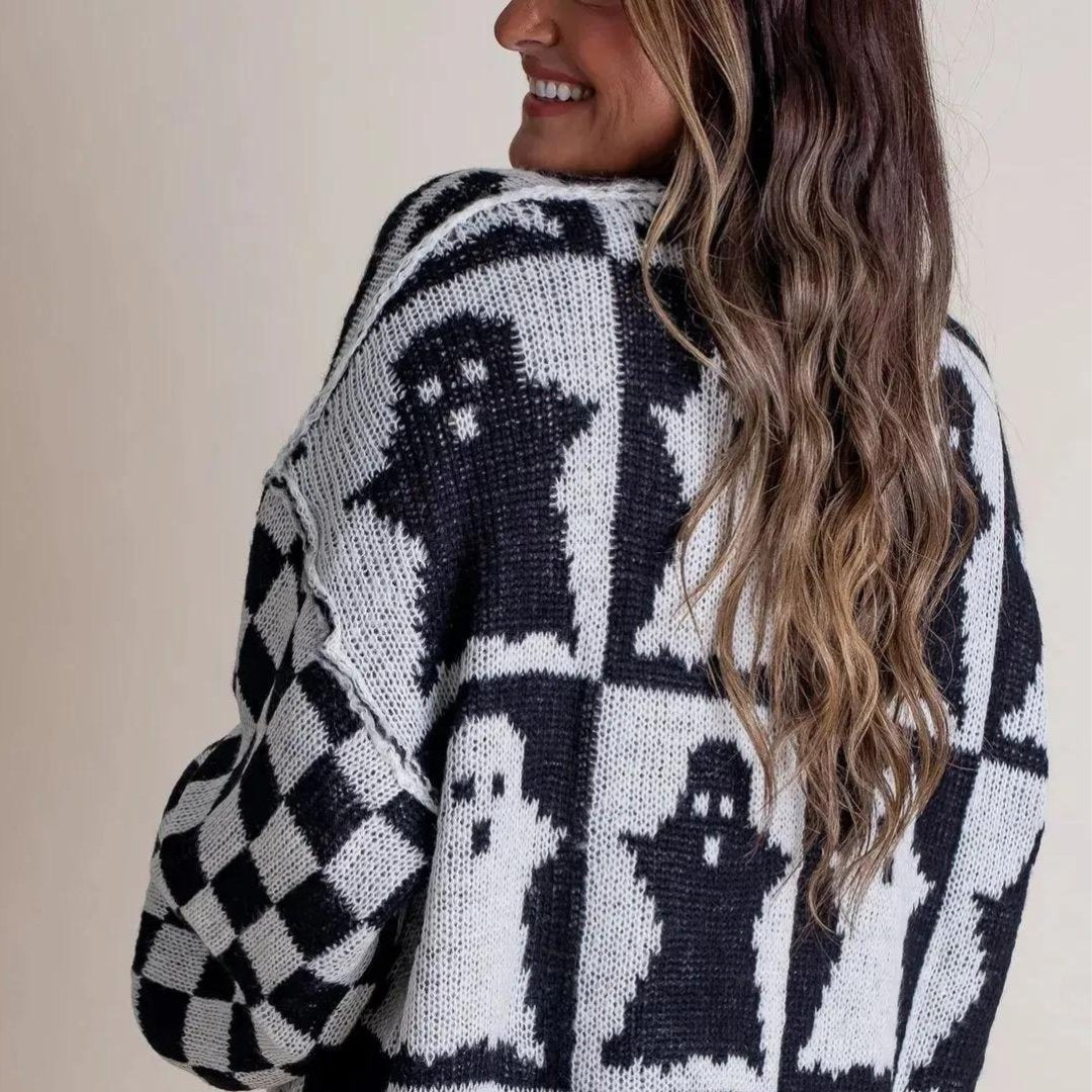 Stella™ | Comfy Sweater Met Halloween Print