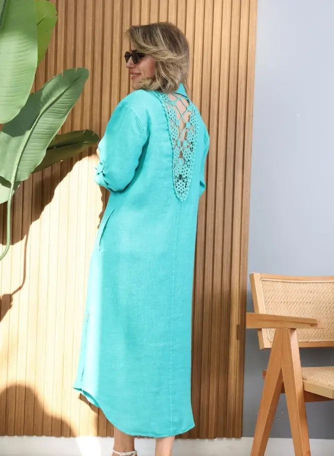 Stella™ | Linnen jurk