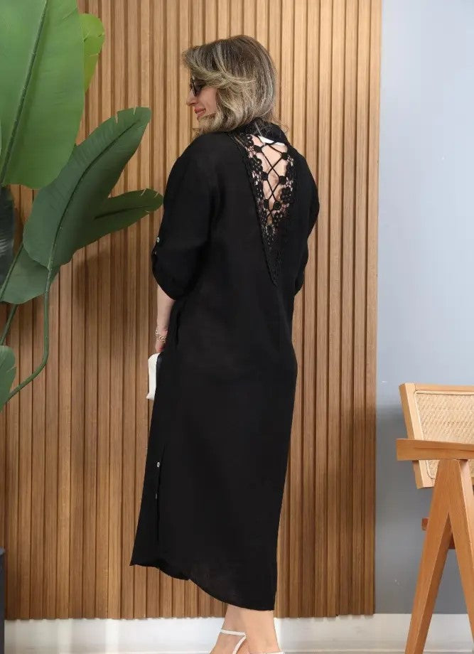 Stella™ | Linnen jurk