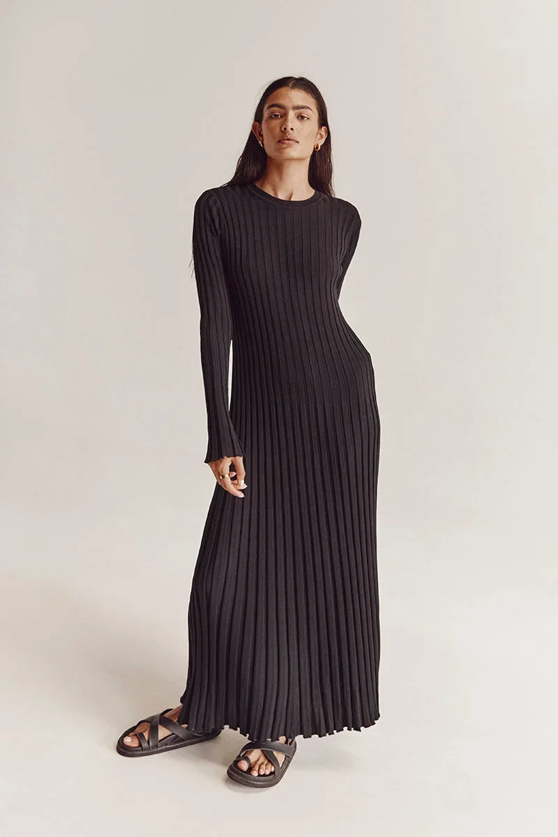 Stella™ | Gebreide-Midi Jurk